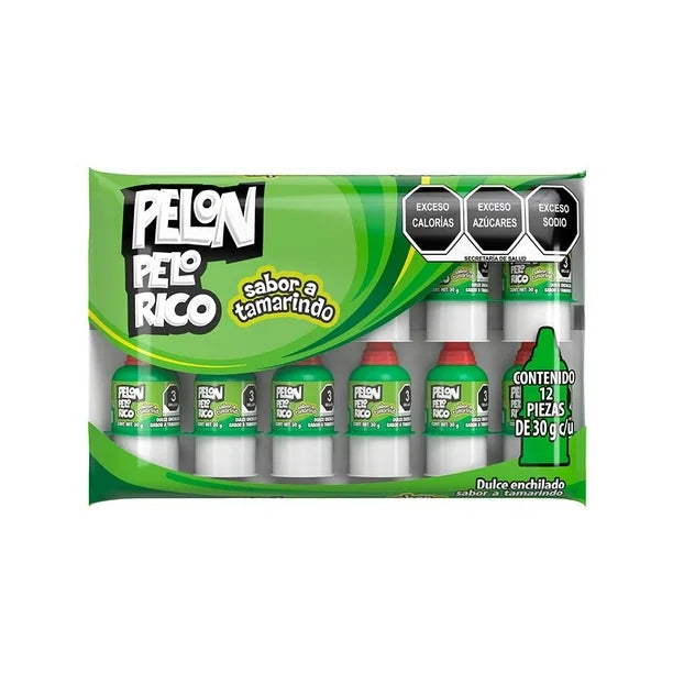 Pelón Pelo Rico sabor tamarindo 12 pzas de 30 g c/u