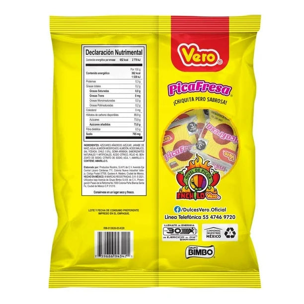 Gomitas Vero Pica Fresa confitadas con chile 180 g
